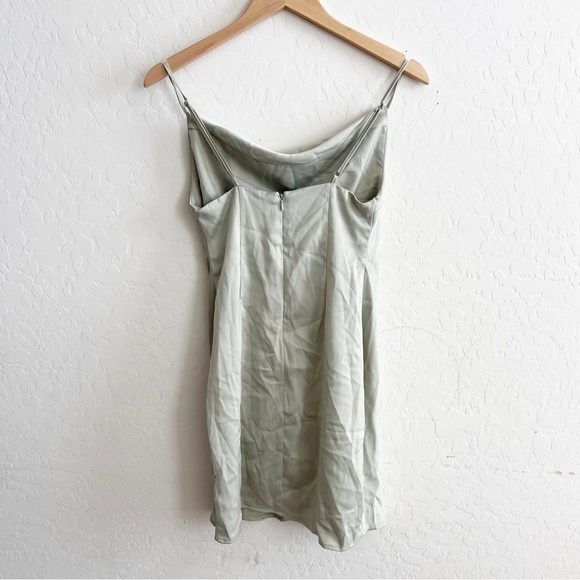 Urban Outfitters Cowl Neck Mini Sage Green Dress - Picture 5 of 10